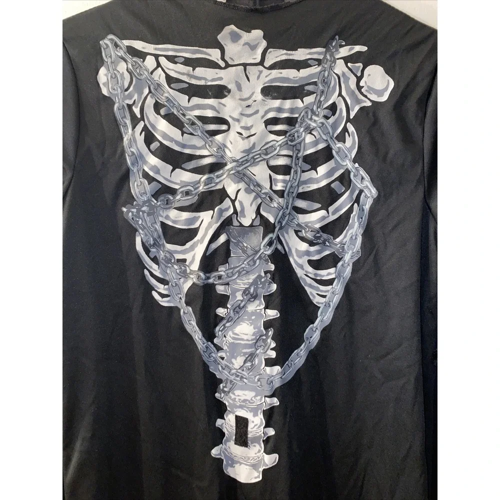 Skeleton Mask Cloak Californian Costume Creepy Horror Con Halloween Youth XL